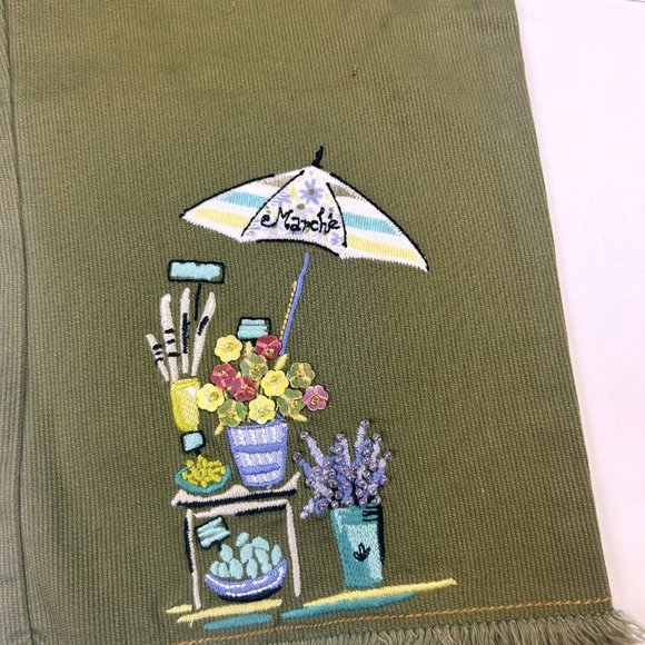 NWT Gymboree Girl Belted Olive Green Capri & Ruffle Neck Tank Size 7 - Picture 3 of 8